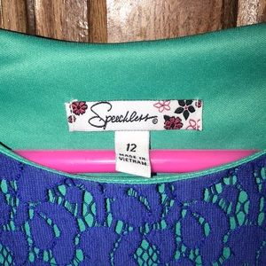 Blue and greenish color Kids Dress size 12